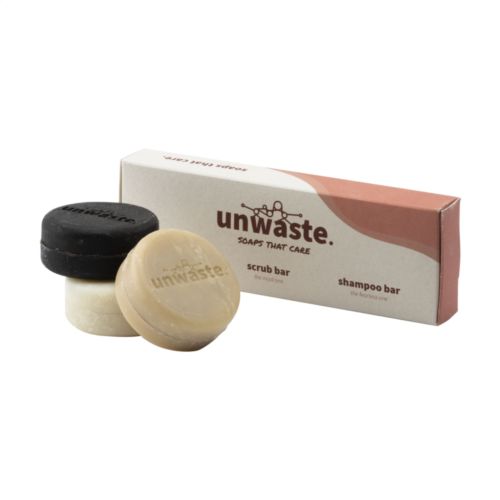 Unwaste soap set savon, d'écorce et shampoing